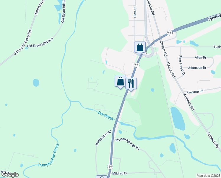 map of restaurants, bars, coffee shops, grocery stores, and more near 84 Watts Road in Cedartown