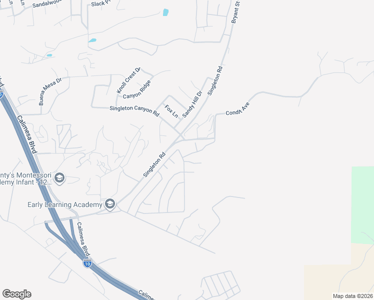 map of restaurants, bars, coffee shops, grocery stores, and more near 9525 Sharon Way in Calimesa