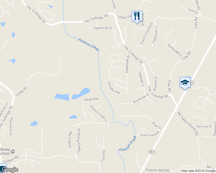 map of restaurants, bars, coffee shops, grocery stores, and more near 220 Camellia Way in Dallas