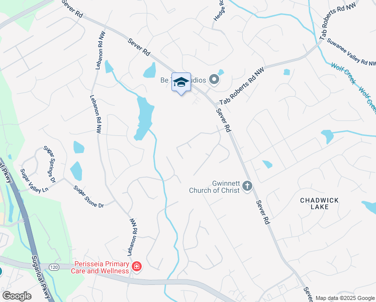 map of restaurants, bars, coffee shops, grocery stores, and more near 1888 Sever Creek Circle in Lawrenceville