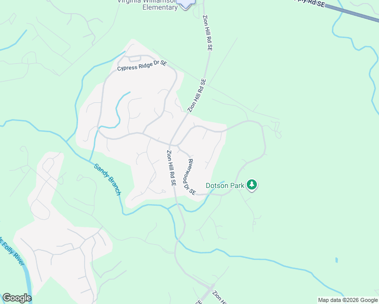 map of restaurants, bars, coffee shops, grocery stores, and more near 612 Riverwood Drive Southeast in Bolivia