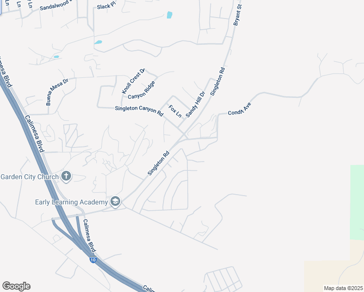 map of restaurants, bars, coffee shops, grocery stores, and more near 9401 Sharondale Road in Calimesa