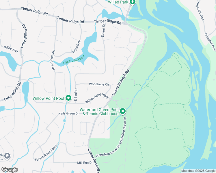 map of restaurants, bars, coffee shops, grocery stores, and more near 5543 Woodberry Circle in Marietta