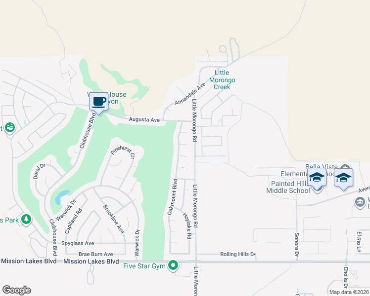 map of restaurants, bars, coffee shops, grocery stores, and more near 64951 Egan Court in Desert Hot Springs