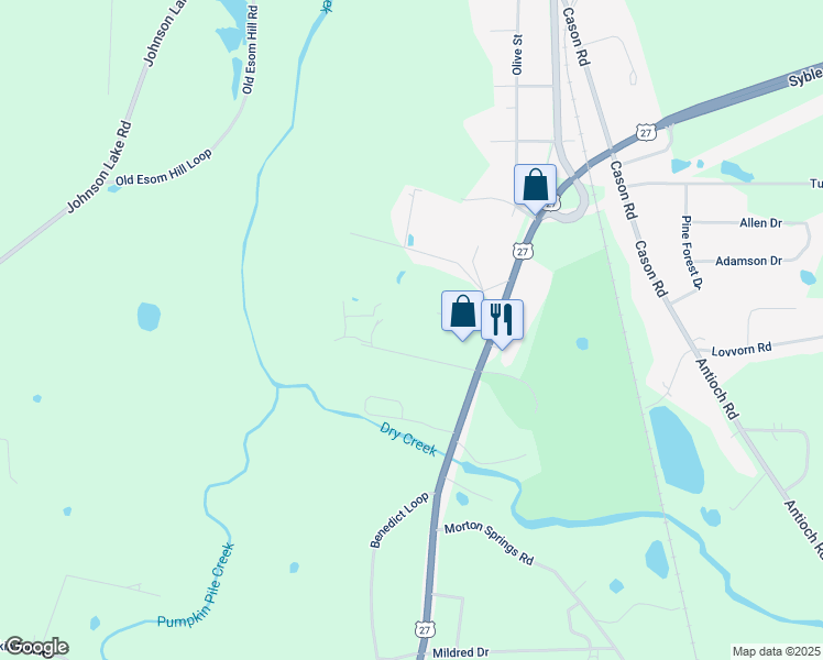 map of restaurants, bars, coffee shops, grocery stores, and more near 84 Watts Road in Cedartown