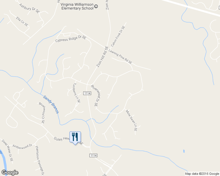 map of restaurants, bars, coffee shops, grocery stores, and more near 1513 Hidden Oaks Lane Southeast in Bolivia