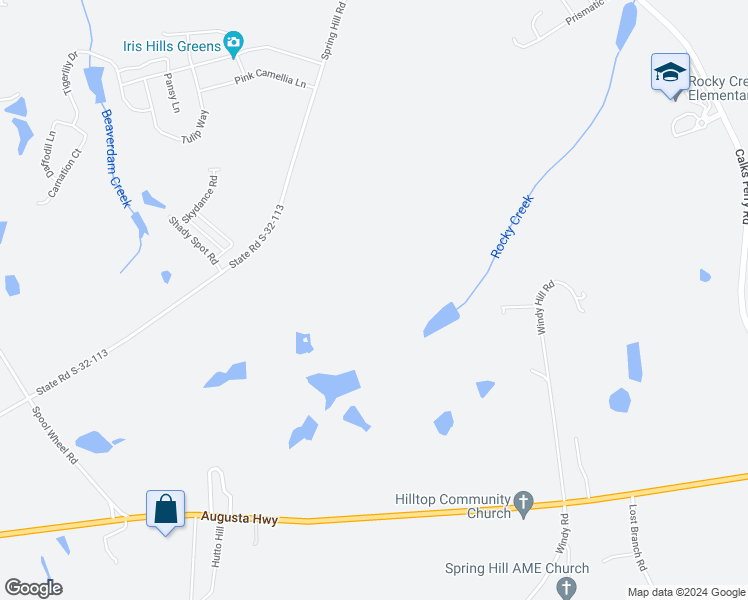 map of restaurants, bars, coffee shops, grocery stores, and more near 3138 Augusta Highway in Gilbert