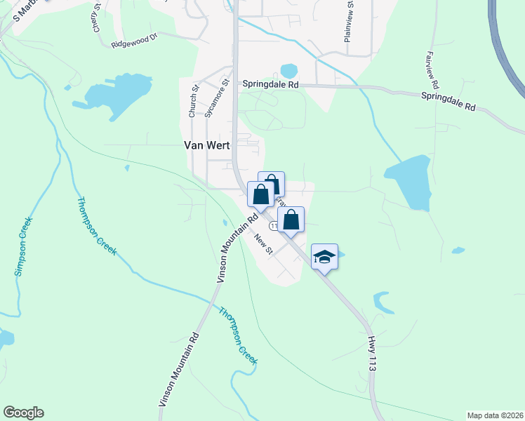 map of restaurants, bars, coffee shops, grocery stores, and more near 652 Atlanta Highway in Rockmart