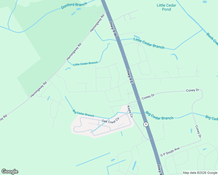 map of restaurants, bars, coffee shops, grocery stores, and more near 9 Bill West Way in Longs