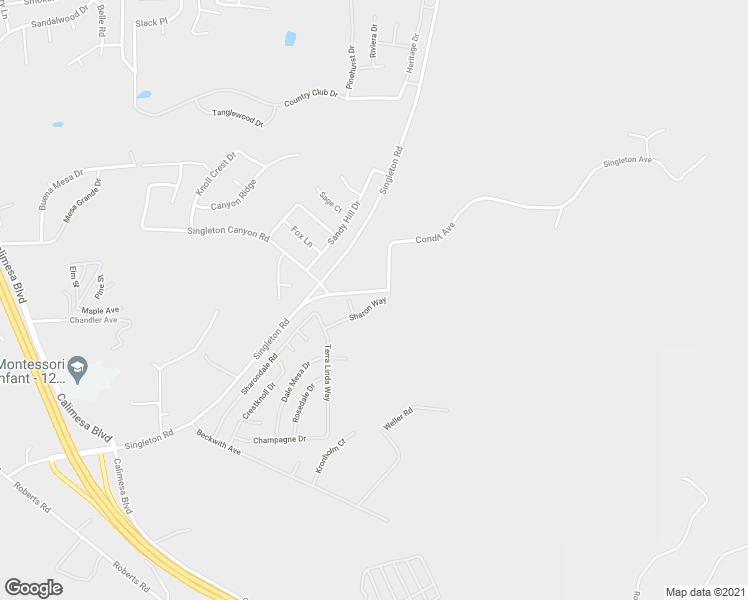 map of restaurants, bars, coffee shops, grocery stores, and more near 9453 Sharon Way in Calimesa