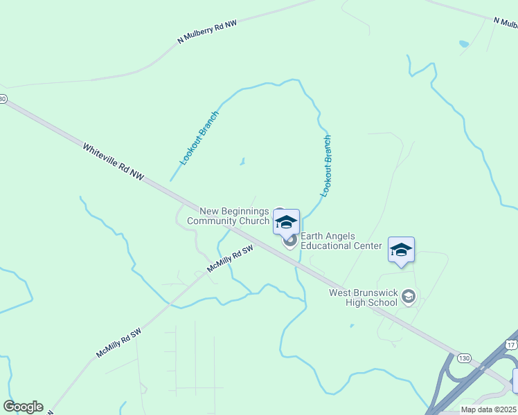 map of restaurants, bars, coffee shops, grocery stores, and more near 4363 Ellis Way Northwest in Shallotte