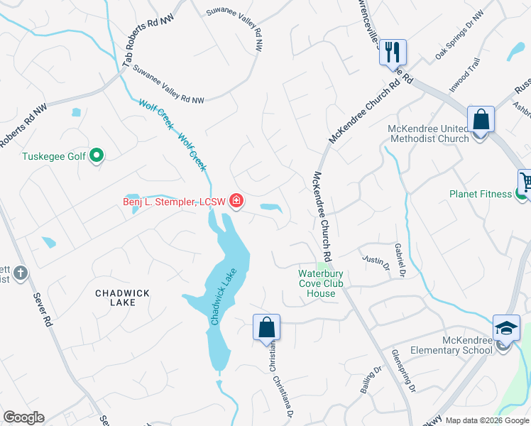 map of restaurants, bars, coffee shops, grocery stores, and more near 1657 Tunbridge Lane in Lawrenceville