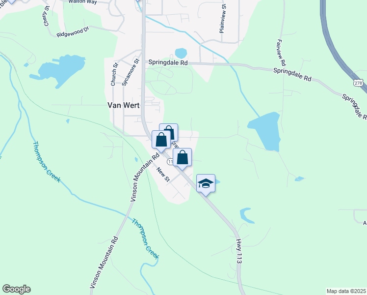 map of restaurants, bars, coffee shops, grocery stores, and more near 46 Crayton Street in Rockmart