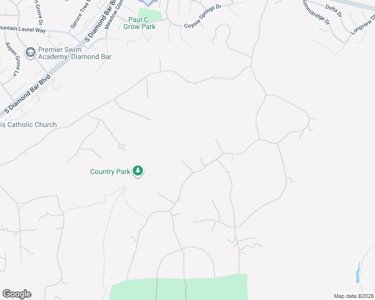 map of restaurants, bars, coffee shops, grocery stores, and more near 23511 Mirage Lane in Diamond Bar