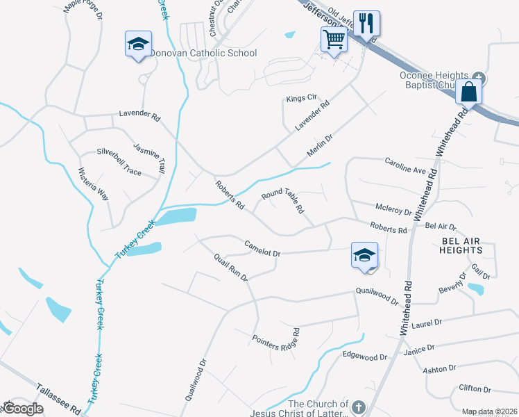 map of restaurants, bars, coffee shops, grocery stores, and more near 150 Chalice Court in Athens