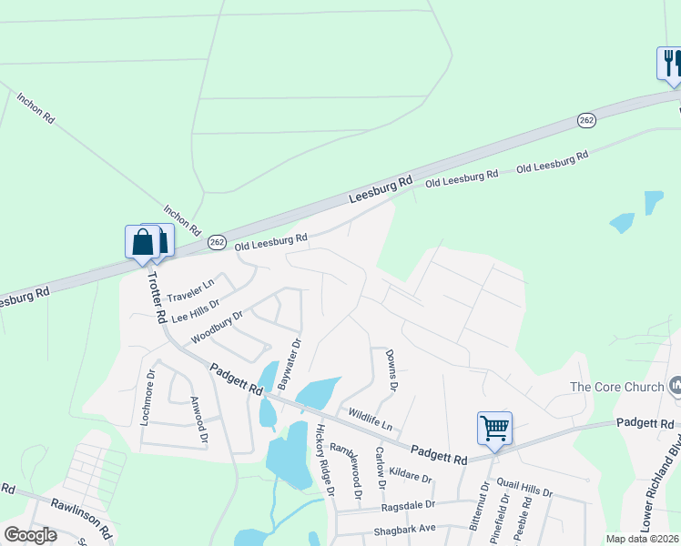 map of restaurants, bars, coffee shops, grocery stores, and more near 239 Bent Holly Drive in Hopkins