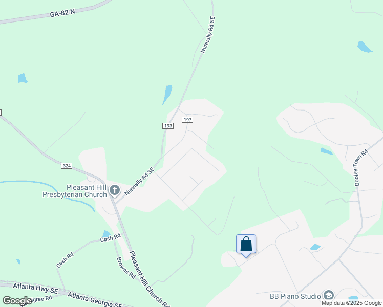 map of restaurants, bars, coffee shops, grocery stores, and more near 515 Hemlock Drive in Winder