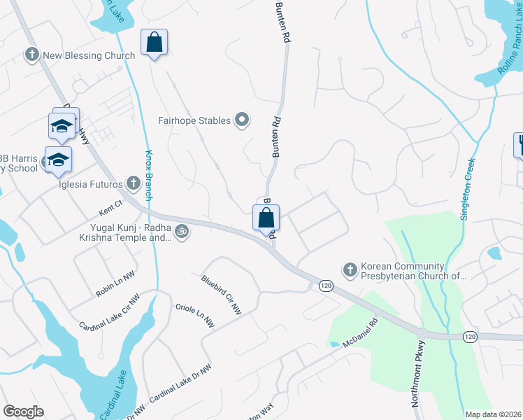 map of restaurants, bars, coffee shops, grocery stores, and more near 2768 Willowstone Drive in Duluth