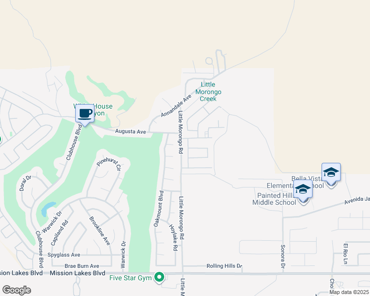map of restaurants, bars, coffee shops, grocery stores, and more near 8705 Mountain Pass in Desert Hot Springs