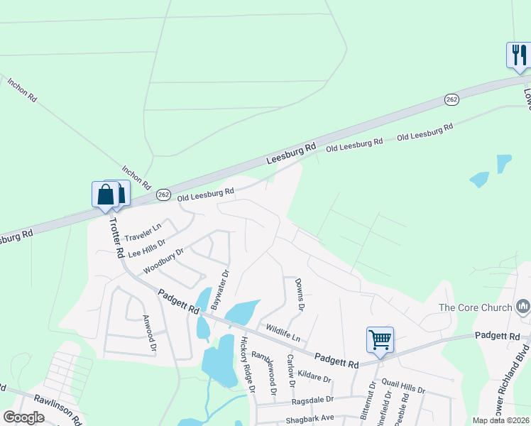 map of restaurants, bars, coffee shops, grocery stores, and more near 239 Bent Holly Drive in Hopkins