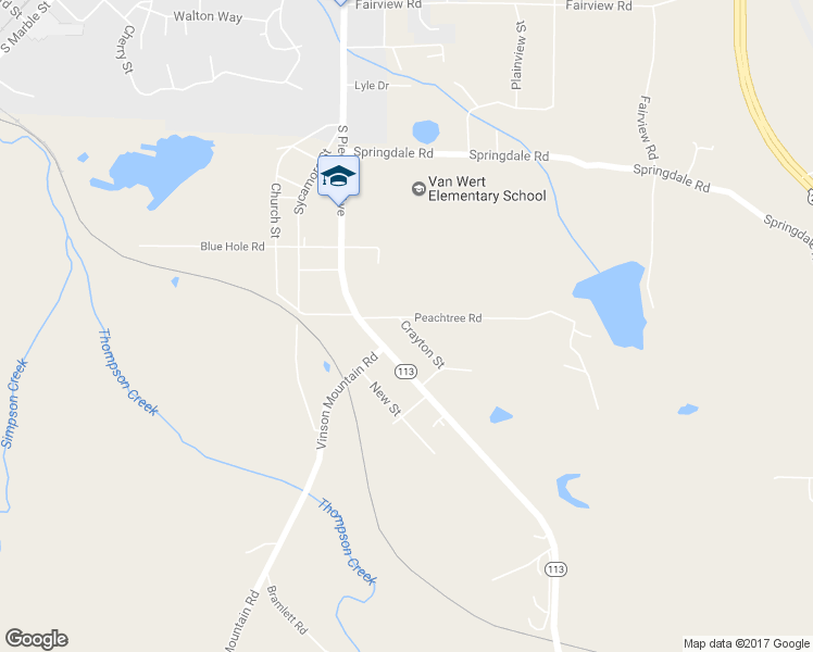 map of restaurants, bars, coffee shops, grocery stores, and more near 41 Crayton Street in Rockmart