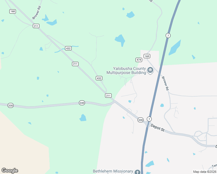 map of restaurants, bars, coffee shops, grocery stores, and more near 96-322 County Road 432 in Coffeeville