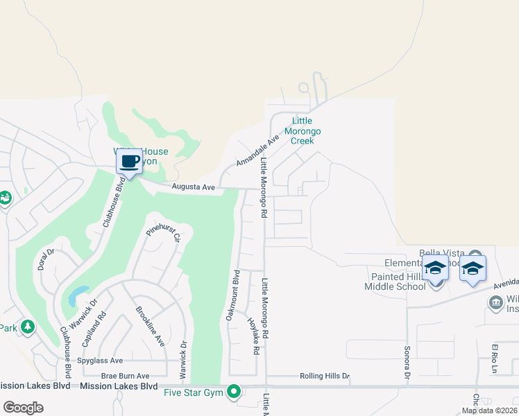 map of restaurants, bars, coffee shops, grocery stores, and more near 64991 Barnes Court in Desert Hot Springs