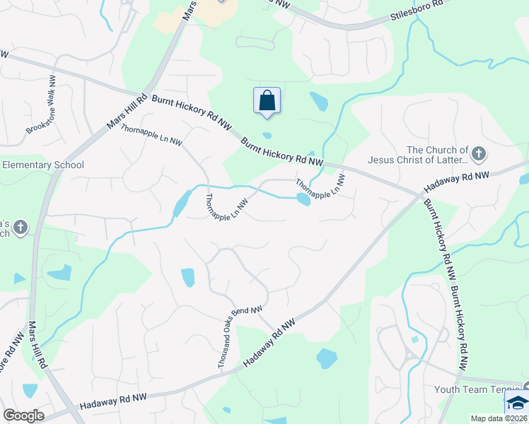 map of restaurants, bars, coffee shops, grocery stores, and more near 5191 Catalpa Knoll Northwest in Acworth