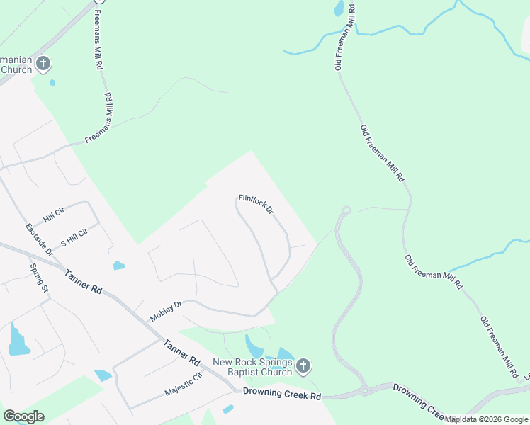 map of restaurants, bars, coffee shops, grocery stores, and more near 530 Flintlock Drive in Dacula