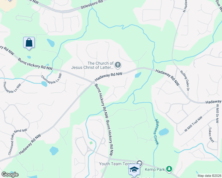 map of restaurants, bars, coffee shops, grocery stores, and more near 4876 Nellrose Drive Northwest in Kennesaw