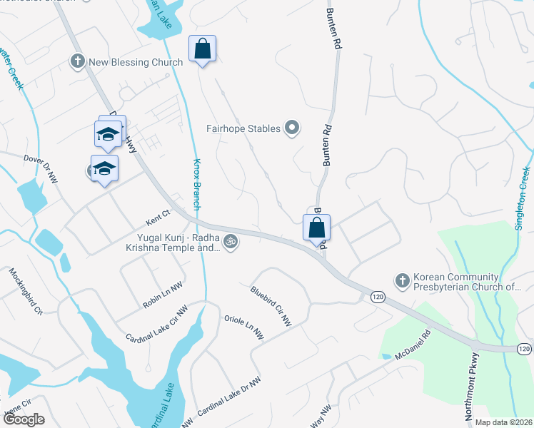 map of restaurants, bars, coffee shops, grocery stores, and more near 2868 Willowstone Drive in Duluth