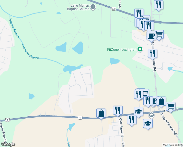 map of restaurants, bars, coffee shops, grocery stores, and more near 236 Crimson Oak Drive in Lexington