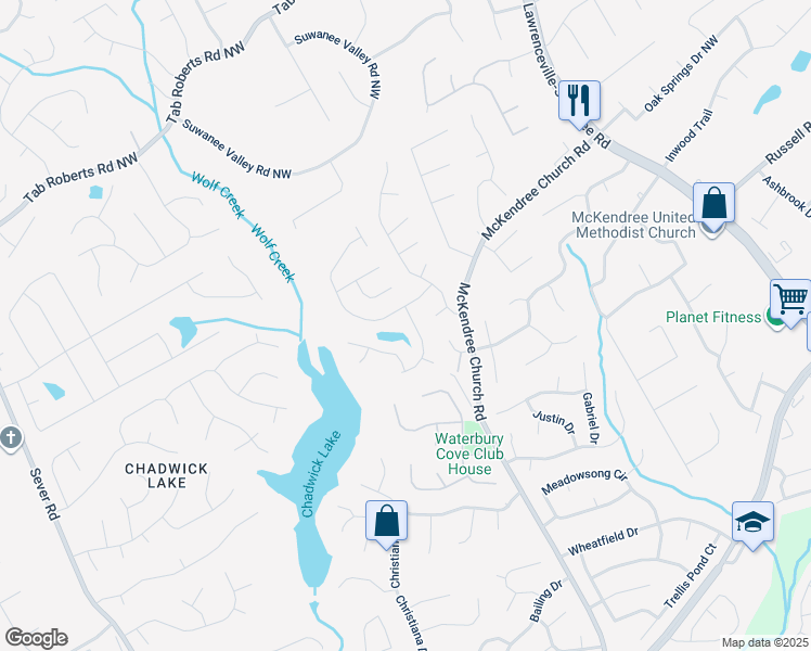 map of restaurants, bars, coffee shops, grocery stores, and more near 940 Hillary Lane in Lawrenceville
