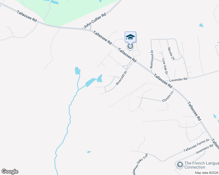 map of restaurants, bars, coffee shops, grocery stores, and more near 135 Lake Forest Drive in Athens