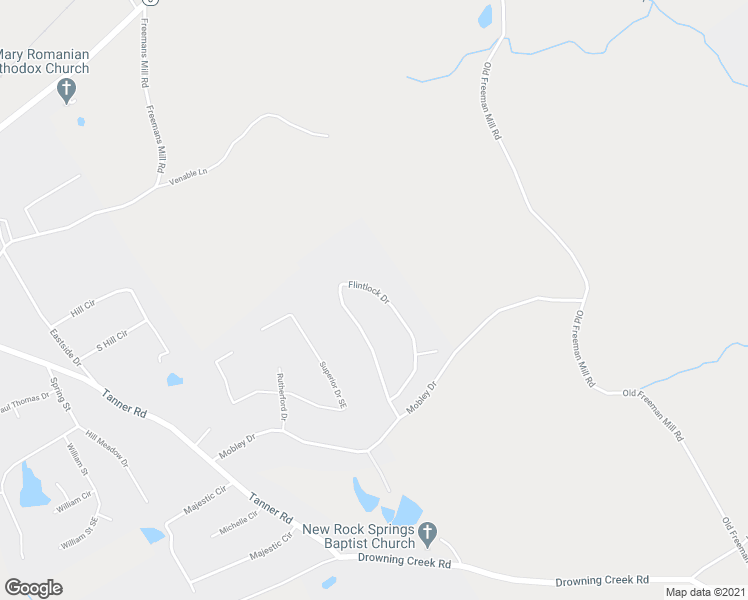 map of restaurants, bars, coffee shops, grocery stores, and more near 540 Flintlock Drive in Dacula