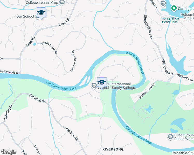 map of restaurants, bars, coffee shops, grocery stores, and more near 1714 Brandon Hall Drive in Atlanta