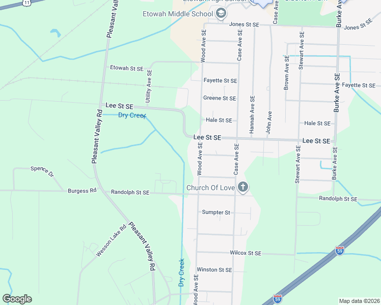 map of restaurants, bars, coffee shops, grocery stores, and more near 903 Wood Avenue Southeast in Attalla