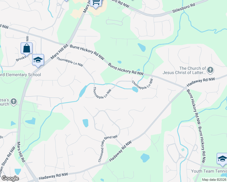 map of restaurants, bars, coffee shops, grocery stores, and more near 5191 Catalpa Knoll Northwest in Acworth