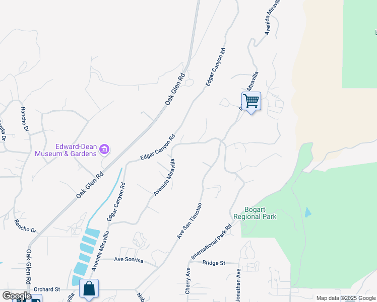 map of restaurants, bars, coffee shops, grocery stores, and more near 9246 Avenida Miravilla in Cherry Valley