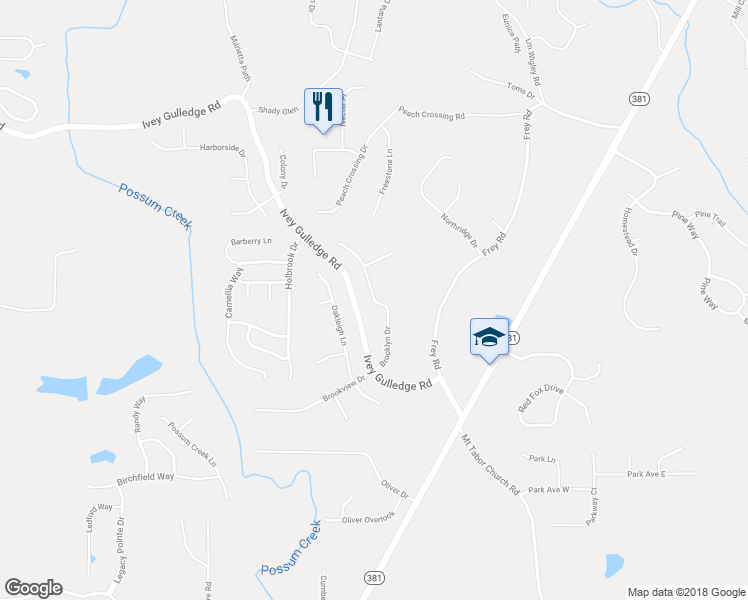 map of restaurants, bars, coffee shops, grocery stores, and more near 237 Brooklyn Drive in Dallas