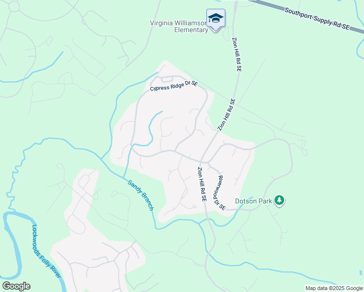 map of restaurants, bars, coffee shops, grocery stores, and more near 343 Cypress Ridge Drive Southeast in Bolivia