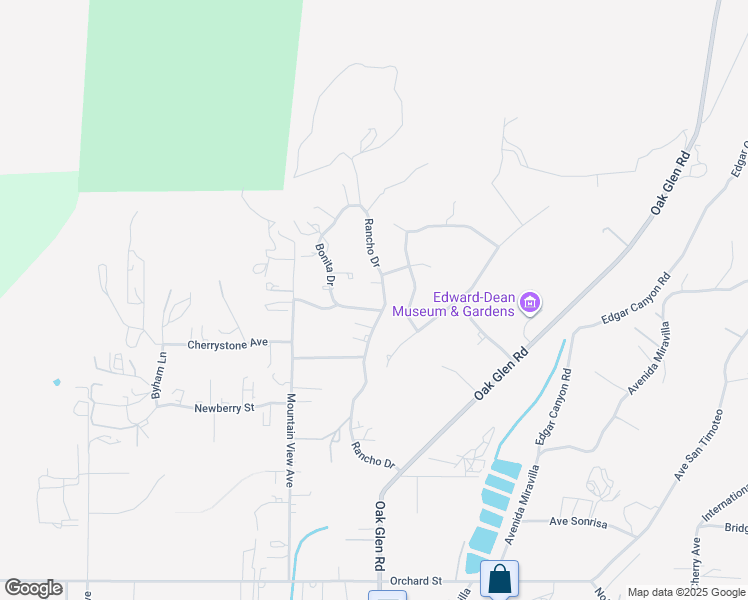 map of restaurants, bars, coffee shops, grocery stores, and more near 9323 Rancho Drive in Cherry Valley