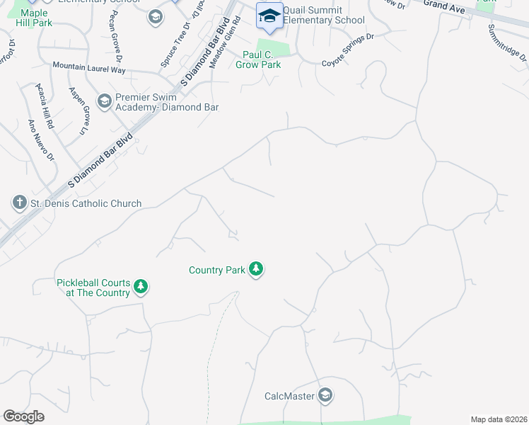 map of restaurants, bars, coffee shops, grocery stores, and more near in Diamond Bar