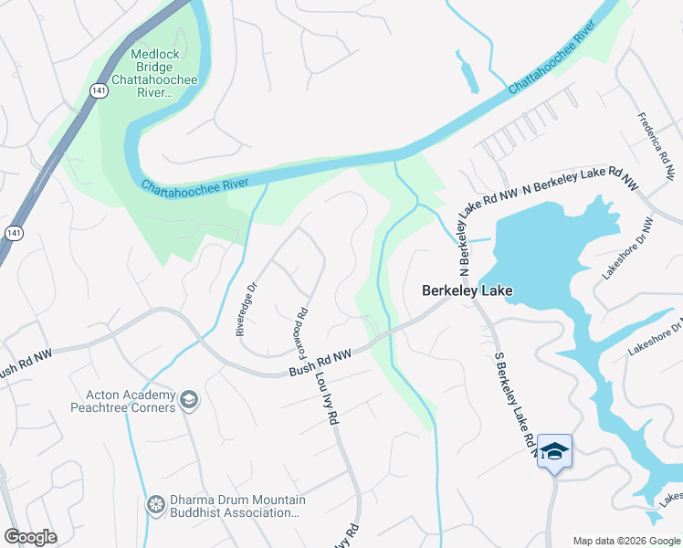 map of restaurants, bars, coffee shops, grocery stores, and more near 3710 River Mansion Drive Northwest in Duluth