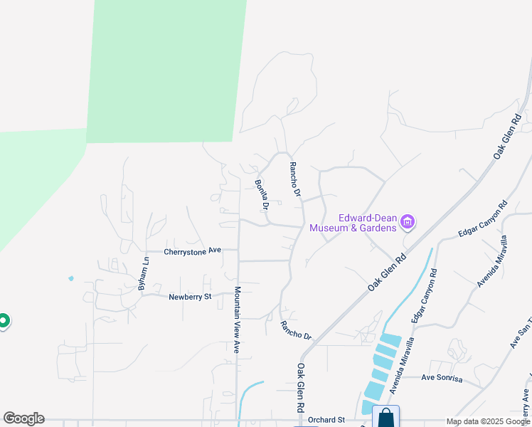 map of restaurants, bars, coffee shops, grocery stores, and more near 9232 Bonita Drive in Cherry Valley
