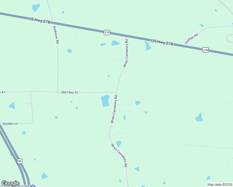map of restaurants, bars, coffee shops, grocery stores, and more near 30106 Wren Cemetery Road in Aberdeen
