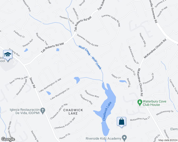 map of restaurants, bars, coffee shops, grocery stores, and more near 1015 Presidents Lane Northwest in Lawrenceville
