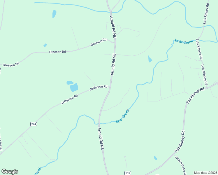 map of restaurants, bars, coffee shops, grocery stores, and more near 4 Jefferson Road in Statham