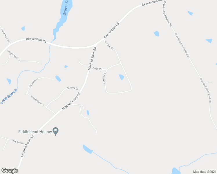 map of restaurants, bars, coffee shops, grocery stores, and more near 140 Cotton Circle in Colbert