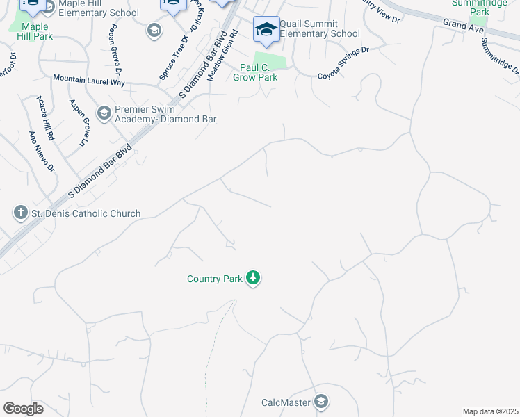 map of restaurants, bars, coffee shops, grocery stores, and more near 2141 Rusty Spur Road in Diamond Bar